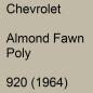 Preview: Chevrolet, Almond Fawn Poly, 920 (1964).